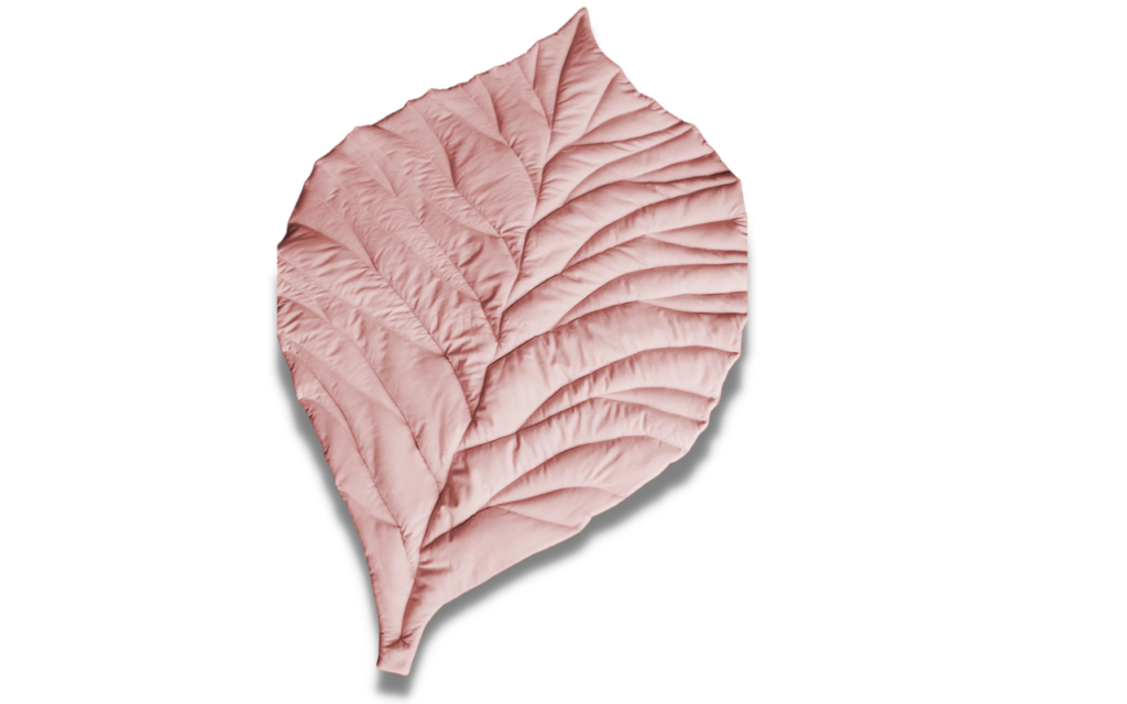 Mata liść z bawełny organicznej brudny róż