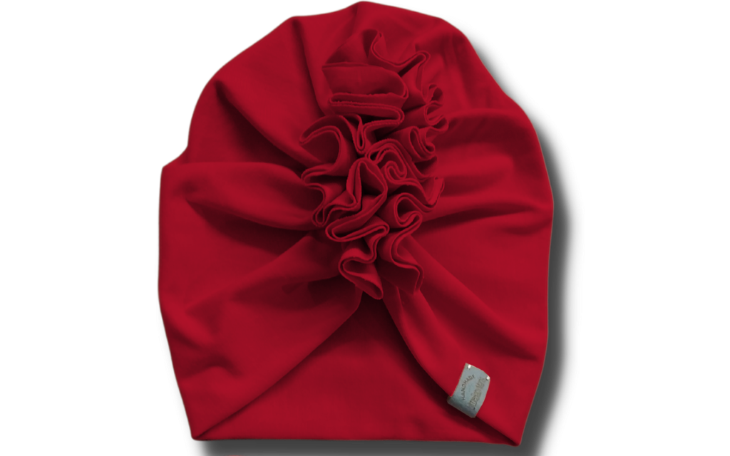 turban dla dziewczynki czerwony