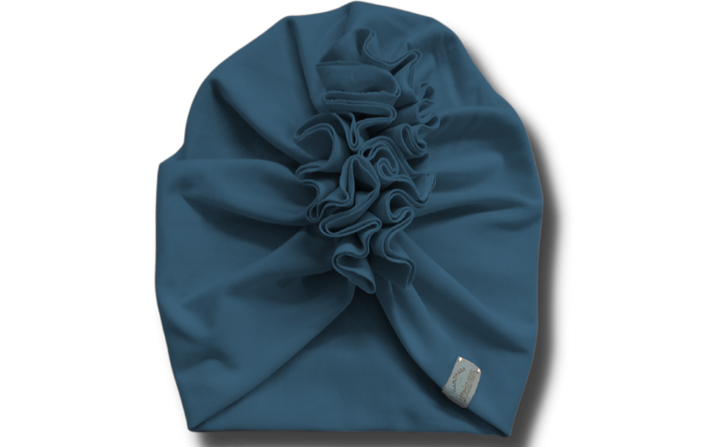 turban dla dziewczynki niebieski