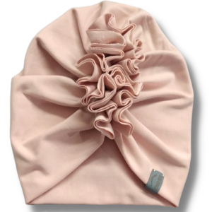 turban dla dziewczynki pudrowy róż