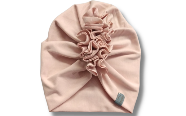 turban dla dziewczynki pudrowy róż